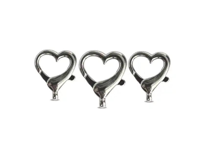 MOSQUETON METALICO CORAZON 10MM X 25UN